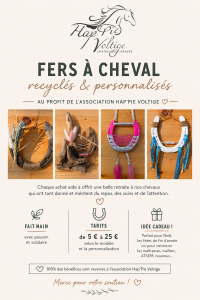 affiche promo vente de fers à cheval recyclés et personnalisés